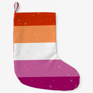 Petite Chaussette De Noël Le drapeau de la fierté lesbienne
