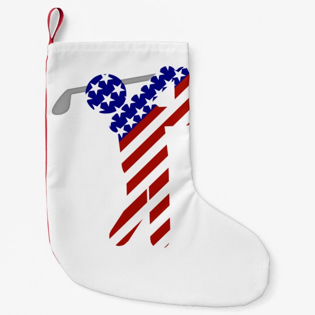 Petite Chaussette De Noël LE GOLF DES Patriotes ÉTATS-UNIS (Devant)