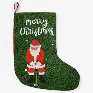 Petite Chaussette De Noël Le golf du Père Noël sur le cadeau de Noël pour go