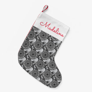 Petite Chaussette De Noël Le motif   de tortue de style ajoutent votre nom