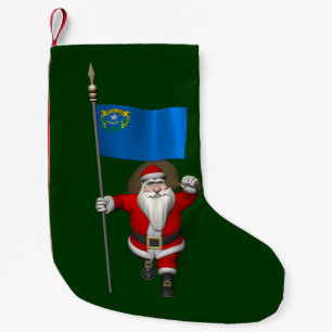 Petite Chaussette De Noël Le Père Noël Avec L'Entrée Du Nevada
