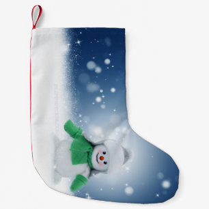 Petite Chaussette De Noël Le personnage de bonhomme de neige de Noël adorabl