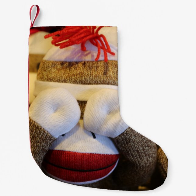 Petite Chaussette De Noël Le singe de Peek-a-boo (Devant)