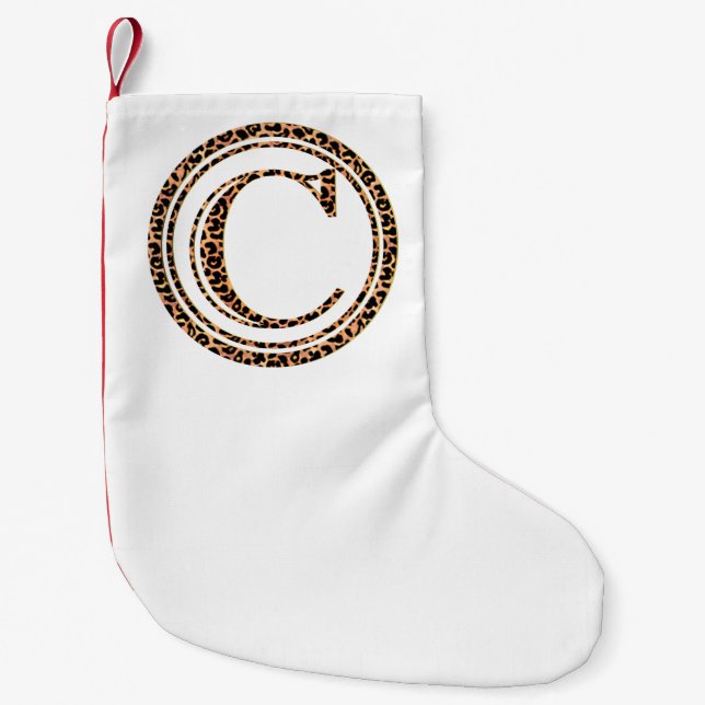 Petite Chaussette De Noël léopard C (Devant)