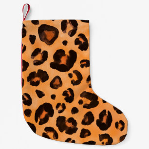 Petite Chaussette De Noël Léopard noir jaune orange brun noir noir noir noir
