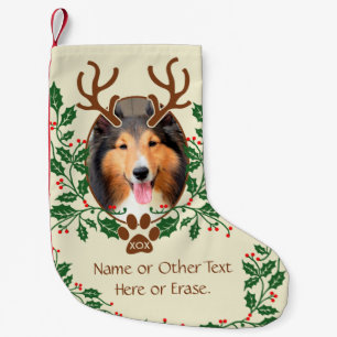 Petite Chaussette De Noël Les andouillers de Noël pour le chien/chat