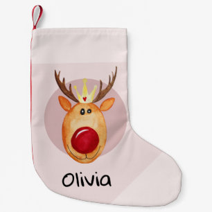Petite Chaussette De Noël Les filles adorent le premier roudolphe de Noël
