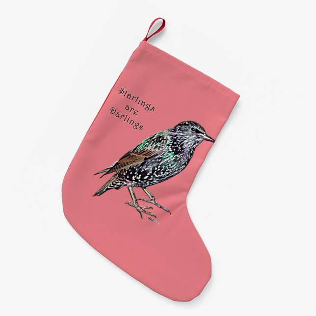 Petite Chaussette De Noël Les Starlings Sont Des Darlings (Devant (Accrochage))
