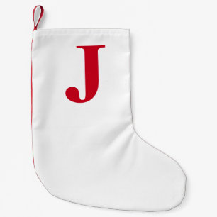 Petite Chaussette De Noël Lettre rouge gras ou initiale