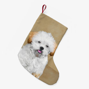 Petite Chaussette De Noël Lhasa Apso Puppy Peinture - Cute Original Chien Ar