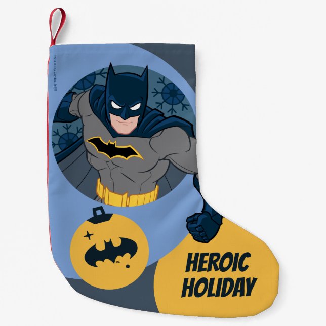 Petite Chaussette De Noël Ligue de Justice Batman Holiday Bauble (Devant)