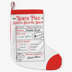 Petite Chaussette De Noël Livraison spéciale du pôle Nord personnalisé P