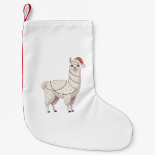 Petite Chaussette De Noël Llama Lumières de Noël Animaux Robustes Amoureux A