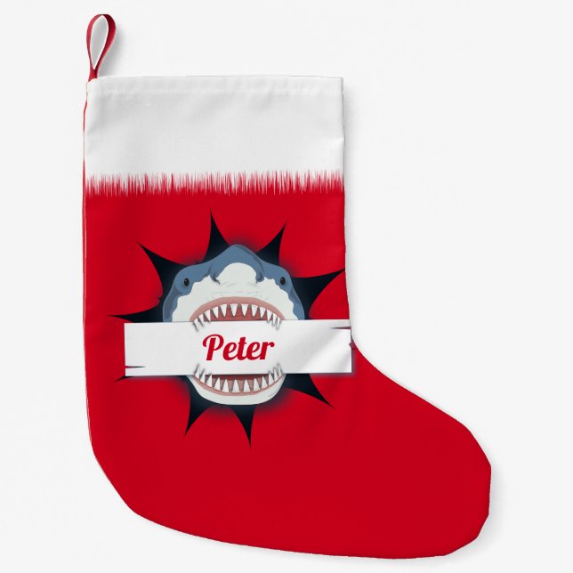 Petite Chaussette De Noël Louveur de requins (Devant)