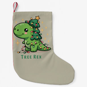 Petite Chaussette De Noël Lumière de dinosaure de Noël Fête drôle Rex d'arbr