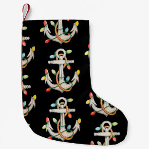 Petite Chaussette De Noël Lumières de Noël Xmas Ancre Bateau de Croisière à