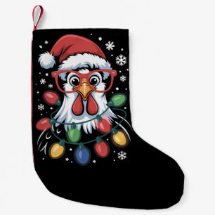 Petite Chaussette De Noël Lumières de sapin de Noël de poulet Ferme Animal S