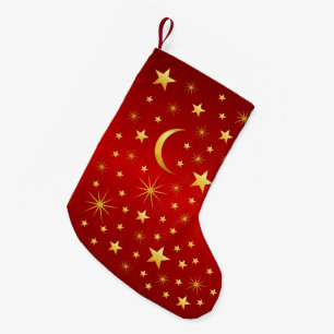 Petite Chaussette De Noël Lune et étoiles Noël Stocking