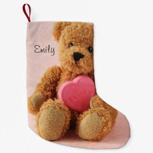 Petite Chaussette De Noël Luv u de l'ours de nounours i