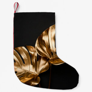 Petite Chaussette De Noël Luxe design moderne or polygone arrière - plan 3d