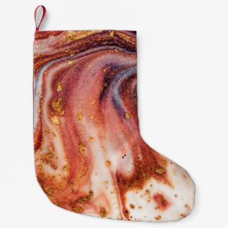 Petite Chaussette De Noël Luxury art in Eastern style. Golden swirl, artisti