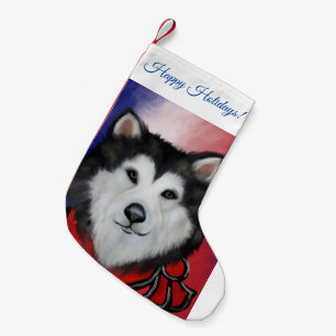Petite Chaussette De Noël Malamute d'Alaska