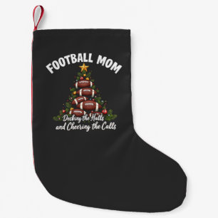 Petite Chaussette De Noël Maman De Football Jouer Dans Les Halls Football De