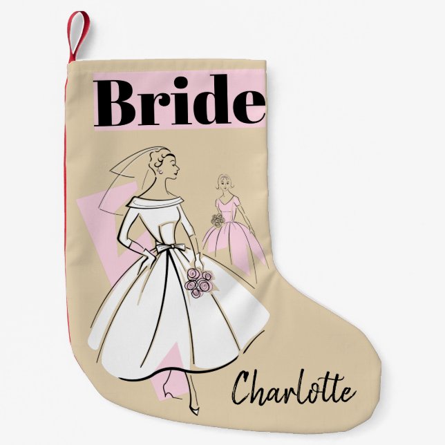 Petite Chaussette De Noël Marche de mode Neutral Bride bas (Devant)