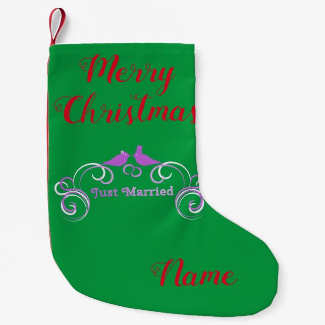 Petite Chaussette De Noël Mariés mariés à Thunder_Cove (Devant)