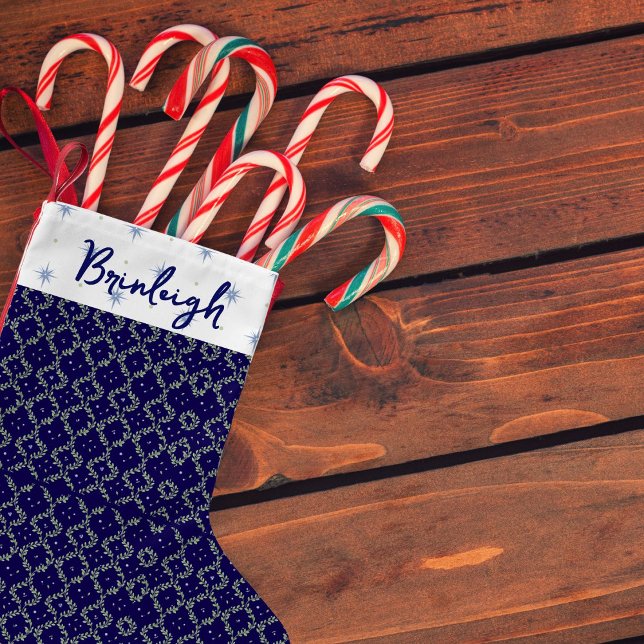 Petite Chaussette De Noël Marine Cottagecore Custom Christmas Stocking (Créateur téléchargé)