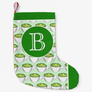 Petite Chaussette De Noël Matcha Green Tea Latte Barista Café Café Café Café