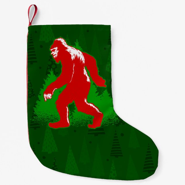 Petite Chaussette De Noël mauvais xmas bigfoot yeti (Devant)