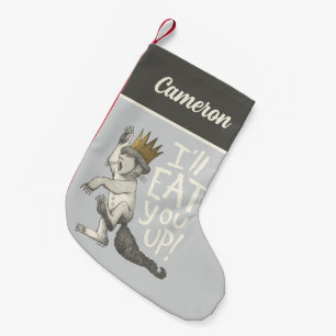 Petite Chaussette De Noël Max.   Je Te Mangerai !   Ajouter Votre Nom