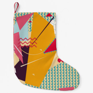 Petite Chaussette De Noël Memphis Mood : Tendance géométrique rétro