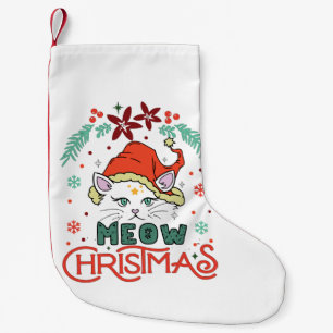 Petite Chaussette De Noël Meow Christmas, Merry Christmas