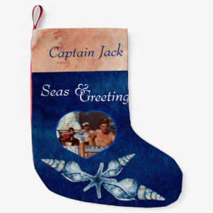 Petite Chaussette De Noël Mer et salutations à thème nautique