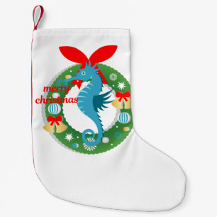 Petite Chaussette De Noël merry noël hippocampe bas