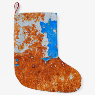 Petite Chaussette De Noël Métal rouillé : Grunge Textures Motif