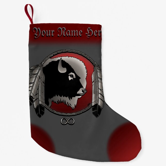 Petite Chaussette De Noël Métis Noël Stocking Spirit Buffalo Stocking (Devant)