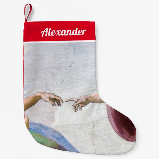 Petite Chaussette De Noël Michelangelo - Création d'Adam Isolé (Devant)