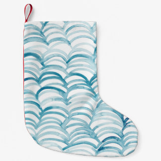 Petite Chaussette De Noël Modèle de style japonais Vague bleueIllustration