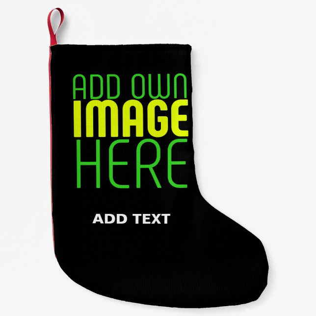 PETITE CHAUSSETTE DE NOËL MODÈLE DE TEXTE D'IMAGE NOIRE SIMPLE ET MODERNE (Devant)