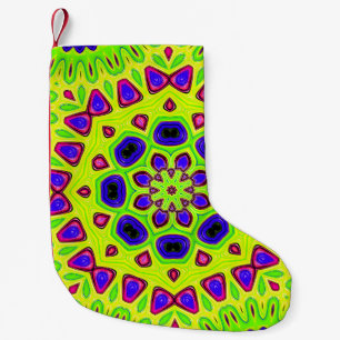 Petite Chaussette De Noël Modèle floral moderne. Illustration matricielle. P