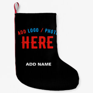 PETITE CHAUSSETTE DE NOËL MODERNE ET MODERNE PERSONNALISABLE NOIR VÉRIFIÉ