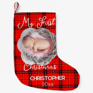 Petite Chaussette De Noël Mon premier pays de Noël Vintage mignon bébé