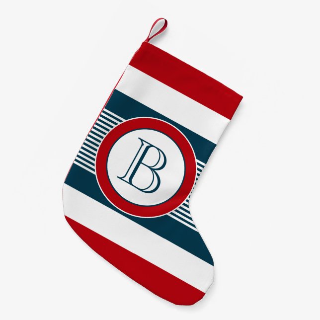 Petite Chaussette De Noël Monogram design (Devant (Accrochage))