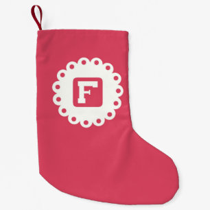 PETITE CHAUSSETTE DE NOËL MONOGRAM "F"