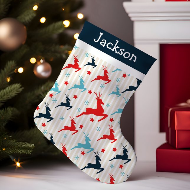 Petite Chaussette De Noël Monogramme de rennes (Créateur téléchargé)