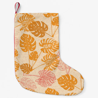Petite Chaussette De Noël Monstera feuilles : la silhouette tropicale sans s