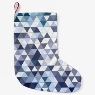 Petite Chaussette De Noël Mosaïque triangulaire géométrique et colorée : abs
